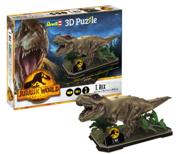 REV00241 - 3D Jigsaw Puzzle 50 pieces T-Rex Jurassic World - 1