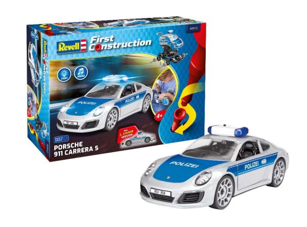 REV00912 - PORSCHE police car with light and sound to assemble and paint - 1
