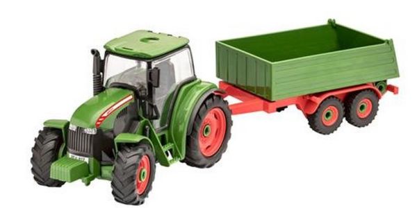 REV00918 - Green tractor and trailer to be assembled - 1