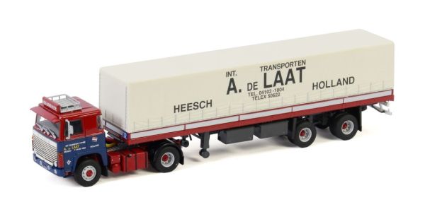 WSI01-3048 - SCANIA 140 4x2 with tarpaulin trailer 2 Axles A. DE LAAT - 1