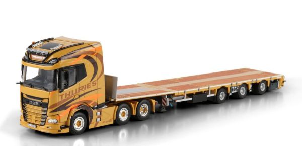 WSI01-5091 - DAF XG+ 6x2 with 3-axle extendable flatbed trailer – THURIES - 1