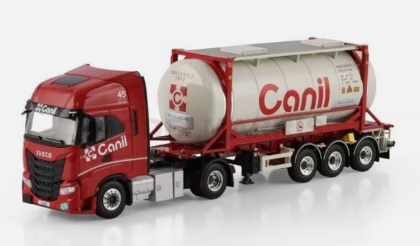 WSI02-3688 - IVECO S-Way 4x2 with 3-axle container carrier and 30-foot CANIL container - 1