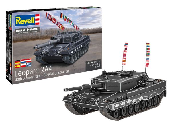 REV03368 - LEOPARD 2A4 Tank - 40th Anniversary - Assembly and Painting Kit - 1