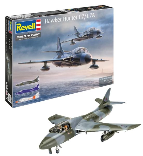 REV03786 - Hawker Hunter T.7/T.7A military aircraft model kit (assembly and painting required) - 1