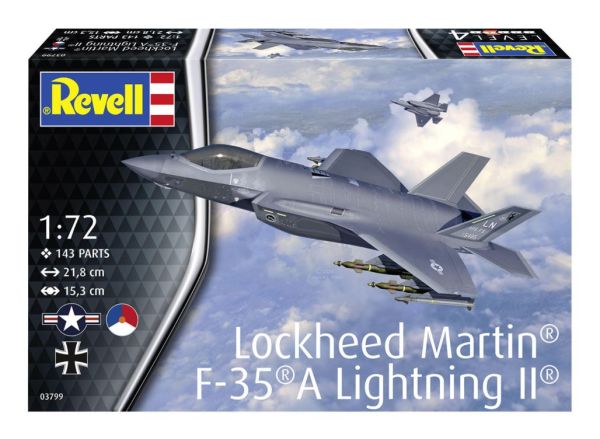 REV03799 - LOCKHEED Martin F-35A Lightning II fighter plane to assemble and paint - 1