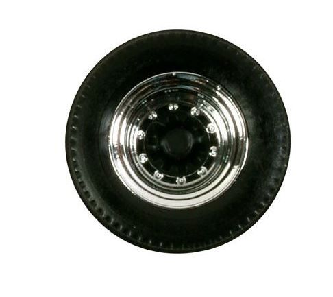 HER052597 - 12 sets of tires with rims for trailer - Chrome and black - 1