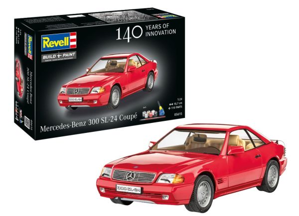 REV05615 - Red Mercedes-Benz 300 SL - 140 Years of Mercedes - Assembly Required with Paint - 1