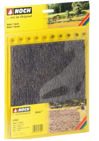 NOC07450 - Natur+ field of earth 21x19 cm with 10 tufts of grass - 1