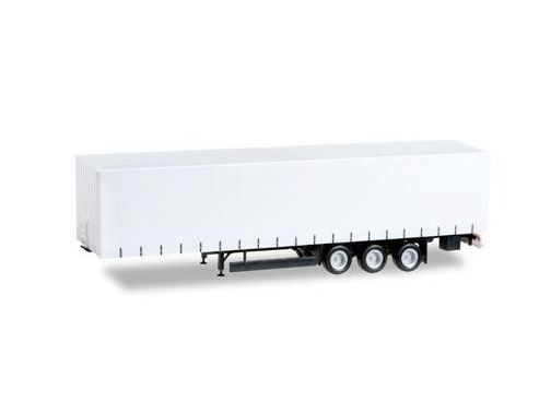 HER076302-002 - KRONE 3-Axle Tarpaulin-Covered Trailer with Black Chassis - 1