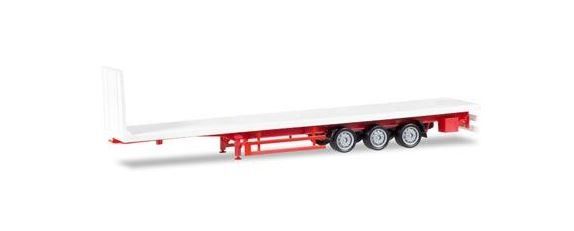HER076845 - 3-Axle Flatbed Truck with Red Chassis - 1