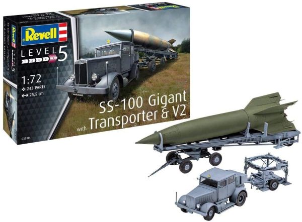 REV03310 - SS-100 GIGANT + Transporter + V2 vehicle to assemble and paint - 1