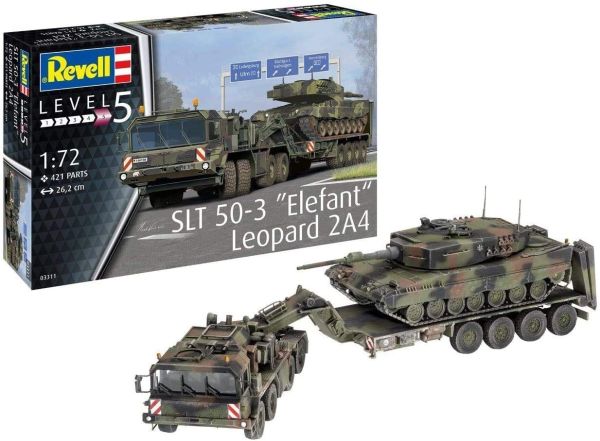 REV03311 - SLT 50-3 Elephant + Leopard 2A4 vehicle and tank to assemble and paint - 1