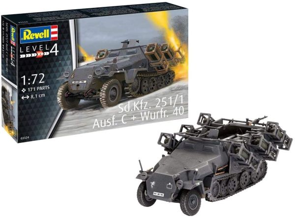 REV03324 - SD.KFZ vehicle. 251/1 AUSF. C+WURFR. 4 to assemble and paint - 1
