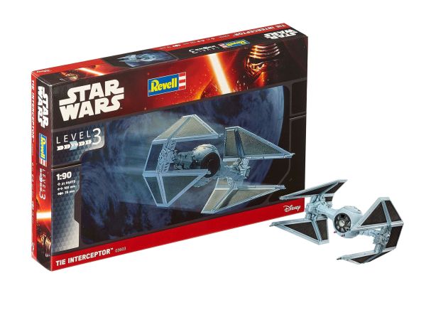 REV03603 - TIE Interceptor-Modelbausatz STAR WARS to assemble and paint - 1
