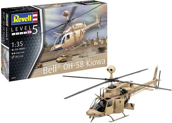 REV03871 - OH-58 Kiowa plane to assemble and paint - 1