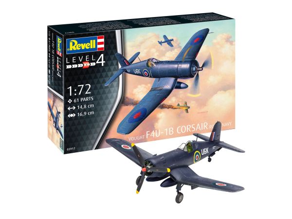 REV03917 - F4U-1B Corsair Royal Navy plane to assemble and paint - 1