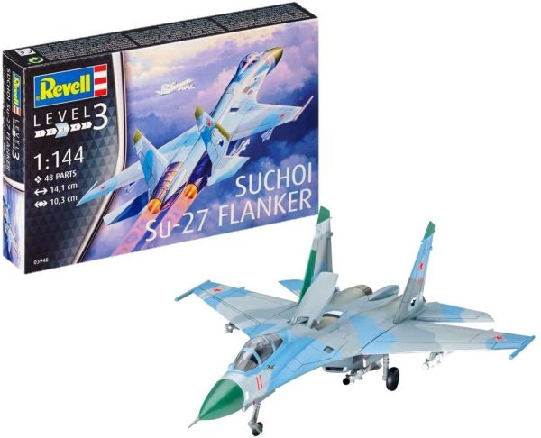 REV03948 - Su-27 Flanker fighter plane to assemble and paint - 1