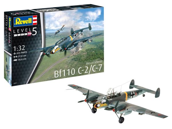 REV04961 - MESSERSCHMITT BF110 C-7 plane to assemble and paint - 1