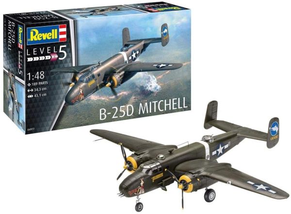 REV04977 - B-25C/D Mitchell aircraft to assemble and paint - 1