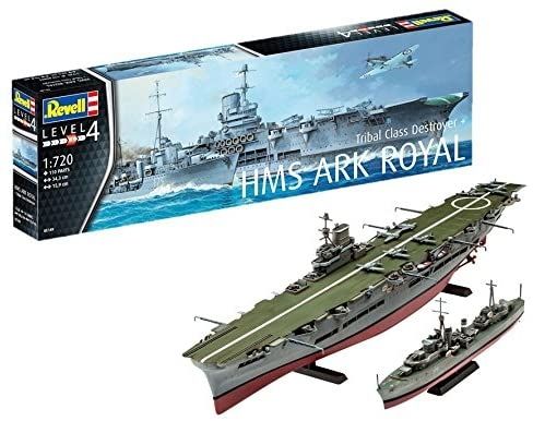 REV05149 - HMS Ark Royal & Tribal Class Destroyer aircraft carrier to assemble and paint - 1