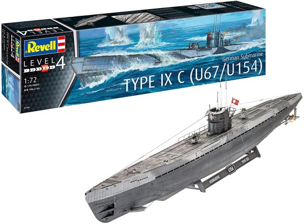 REV05166 - German submarine Type IXC U67 / U154 to assemble and paint - 1