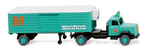 WIK052003 - MAGIRUS 4x2 with fridge trailer 1 MIGROS Axle - 1