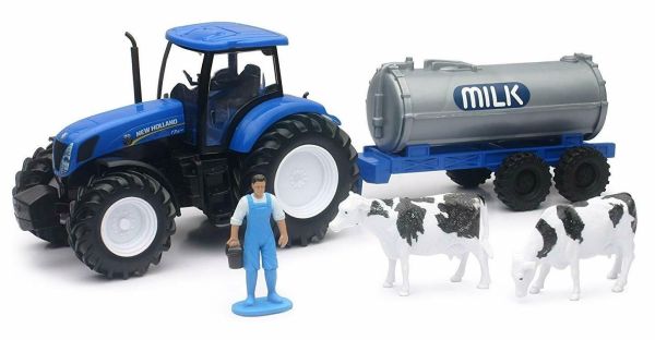 NEW05523C - NEW HOLLAND T7 270 with water tank and cow - 1
