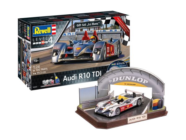 REV05682 - Audi R10 TDI LeMans Gift Box + 3D Puzzle to assemble and paint - 1
