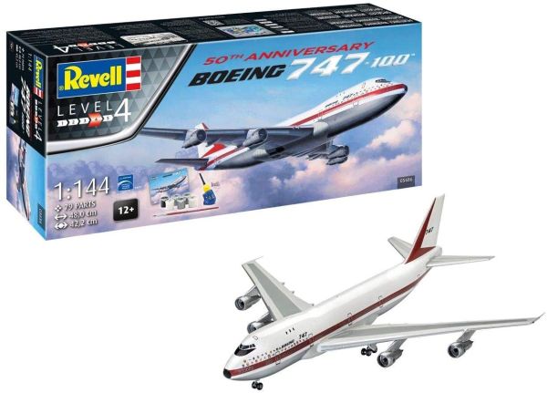 REV05686 - Boeing 747-100 50th Anniversary with paint to assemble and paint - 1