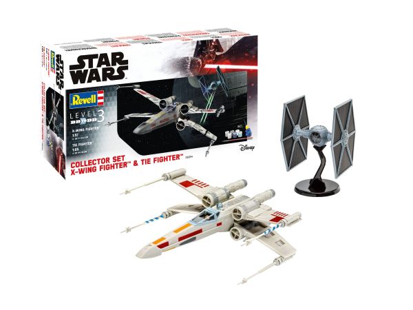 REV06054 - Collector's Set X-Wing Fighter + TIE Fighter STAR WARS with painting to assemble - 1