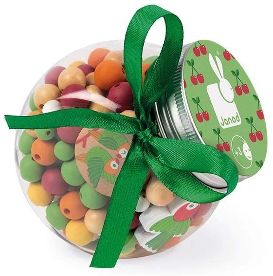 JAN06667 - Jar of Inseparable Bird beads - 1