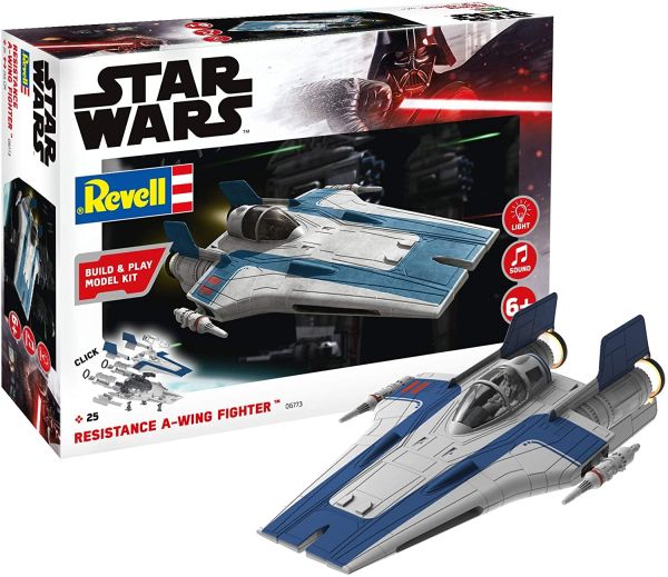 REV06773 - Build and Play Resistance A-wing Fighter; STAR WARS Blue - 1