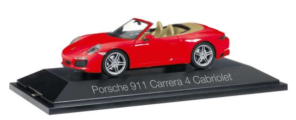 HER071109 - PORSCHE 911 Carrera 4 convertible red - 1