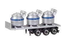 HER076838-002 - Semi flatbed 3 axles with 3 tanks - 1