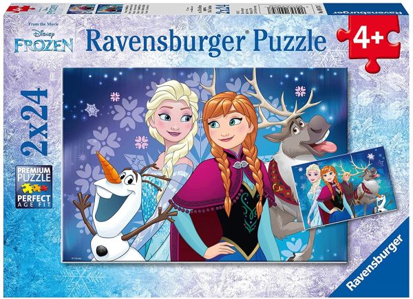 RAV090747 - Puzzle 2x24 Pieces Frozen Aurora Borealis - 1