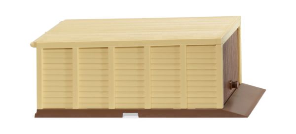 WIK114003 - Garage to assemble yourself - beige and brown - 1