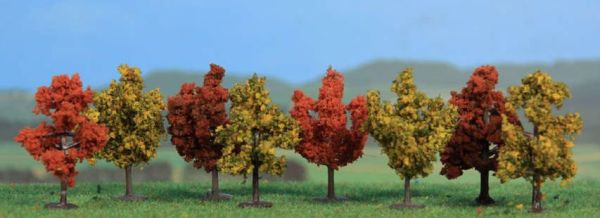 HEK1141 - 8 Autumn trees 4 cm - 1