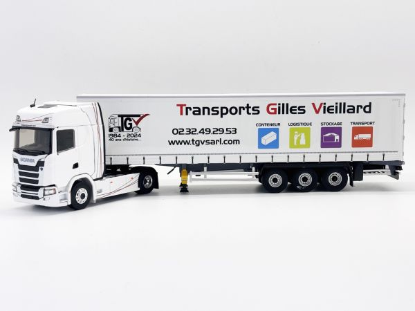 ELI118080 - SCANIA S500 4x2 with tarpaulin trailer 3 Axles - Transport GILLES VIEILLARD - 1