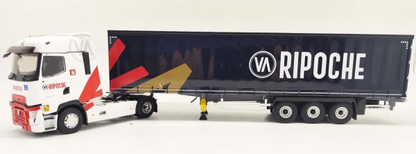 ELI118313 - RENAULT T High 4x2 2021 with 3-axle tarpaulin Tautliner trailer - Transports RIPOCHE - 1