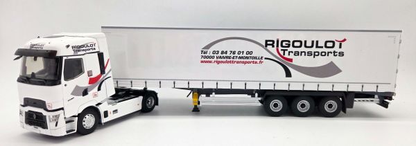 ELI118652 - RENAULT T High 4x2 with 3-axle curtain-sided trailer - RIGOULOT Transport - 1