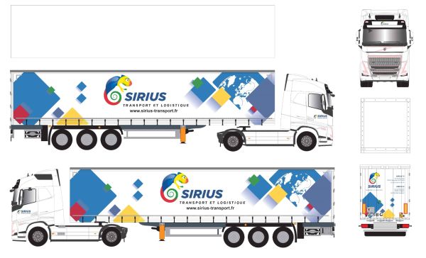 ELI118807 - VOLVO FH 4x2 2020 with 3-axle curtained tautliner trailer SIRIUS Transport et Logistique - 1