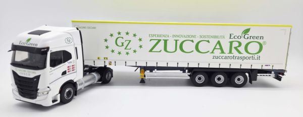 ELI118851 - IVECO S-WAY NP 4x2 avec remorque bâchée 3 Essieux ZUCCARO TRANSPORTI BIANCO - 1