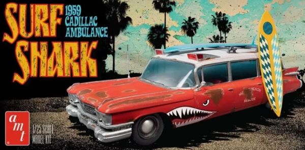 AMT1242/12 - 1959 CADILLAC Ambulance - Surf Shark to assemble and paint - 1