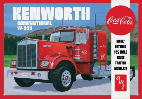 AMT1286/06 - KENWORTH Conventional W-925 6x4 - COCA-COLA to assemble and paint - 1