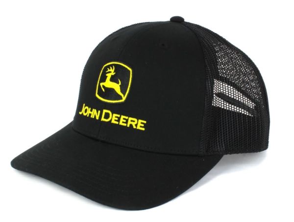 1308-3344-BK - Black JOHN DEERE cap with mesh back - 1