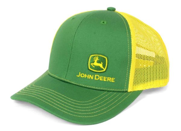 JA1308-3359-GR - JOHN DEERE Green Cap with Yellow Mesh Back - 1
