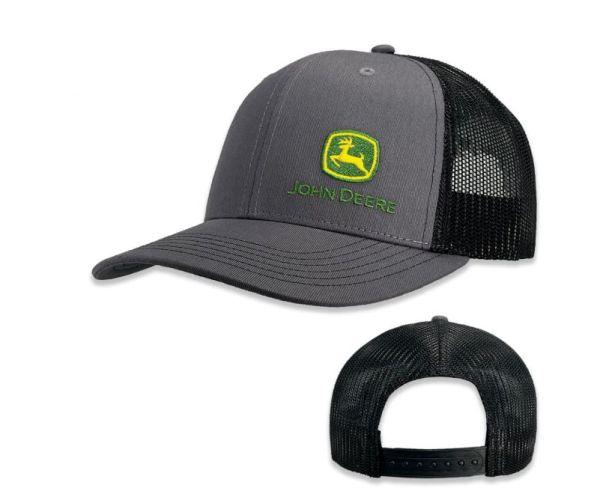 MC13080919BK - Grey cap with black mesh by JOHN DEERE - 1