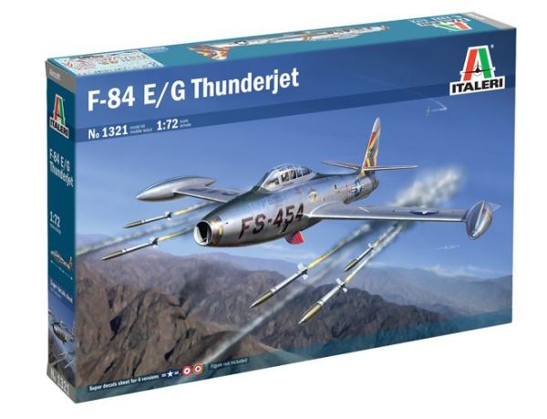 ITA1321 - REPLUBLIC F-84 G Thunderjet bomber jet to assemble and paint - 1