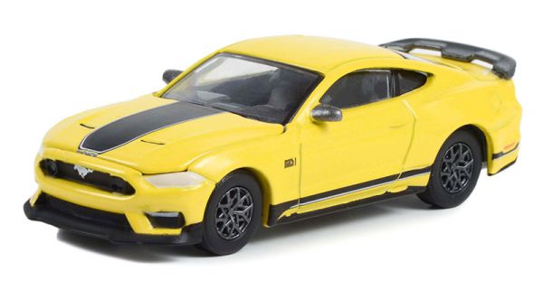GREEN13320-F - FORD mustang mach 1 2021 yellow from the GL MUSCLE series in blister pack - 1