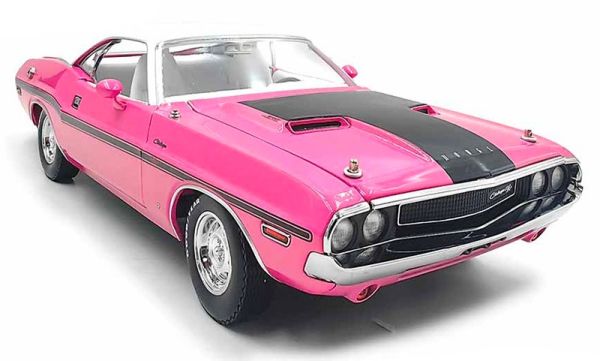 GREEN13699 - 1970 DODGE Challenger R/T HardTop 440 Pink with White Interior - 1